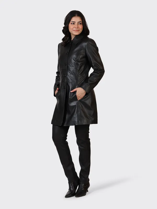 Black_Leather_Knee_Length_Jacket_For_Women