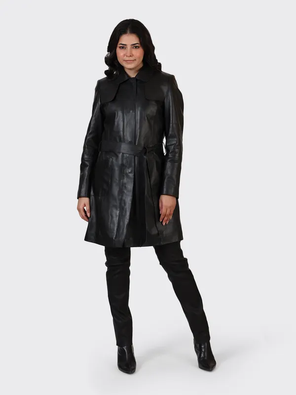 Black_Leather_Knee_Length_Jacket_For_Women