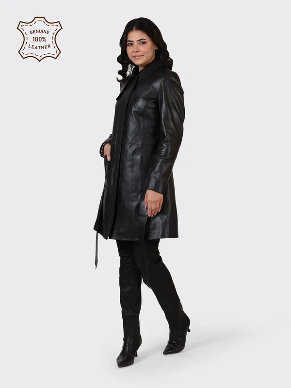 Black_Leather_Knee_Length_Jacket_For_Women