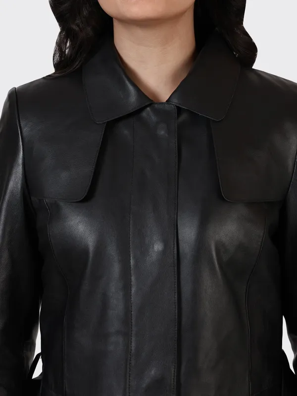 Black_Leather_Knee_Length_Jacket_For_Women