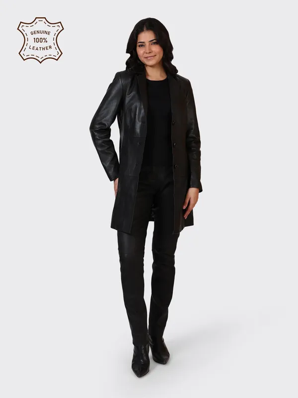 Black_Leather_Knee_Length_Jacket_For_Women