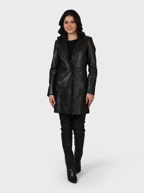 Black_Leather_Knee_Length_Jacket_For_Women