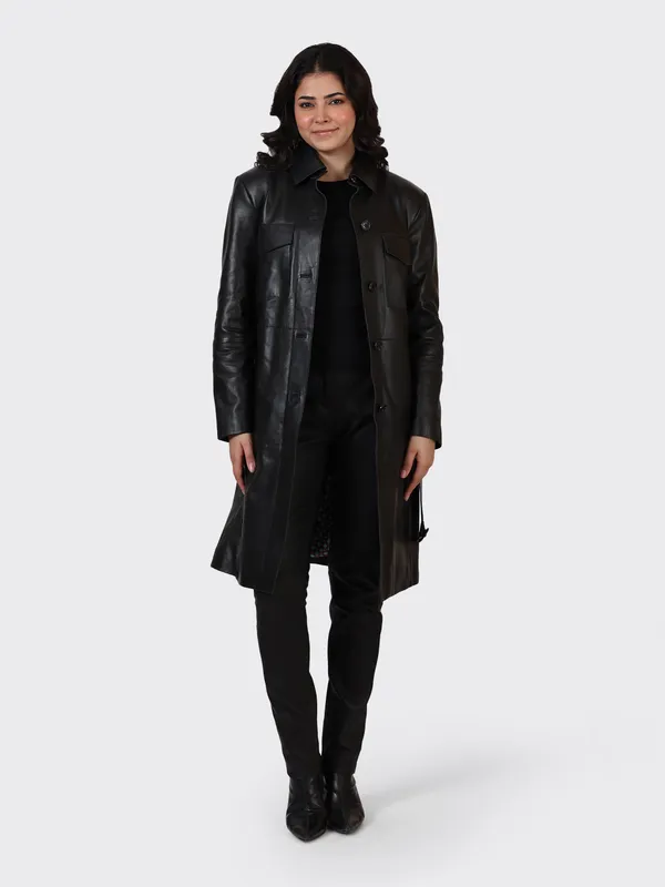 Black_Leather_Knee_Length_Jacket_For_Women