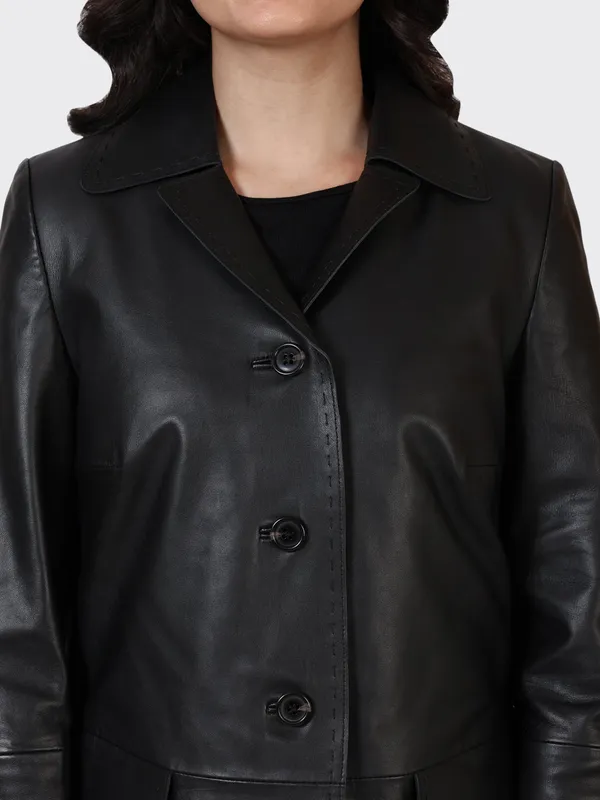 Black_Leather_Knee_Length_Jacket_For_Women