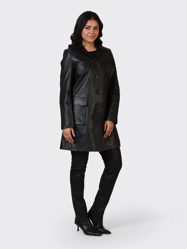 Black_Leather_Knee_Length_Jacket_For_Women