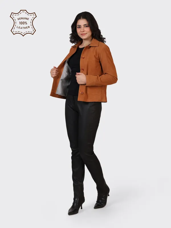 Brown_Suede_Leather_Cognac_Jacket_For_Women