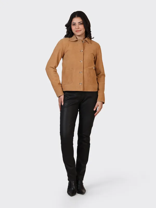 Brown_Suede_Leather_Sand_Jacket_For_Women
