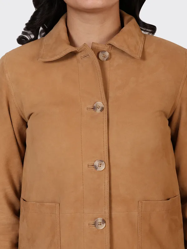 Brown_Suede_Leather_Sand_Jacket_For_Women