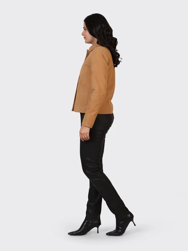 Brown_Suede_Leather_Sand_Jacket_For_Women