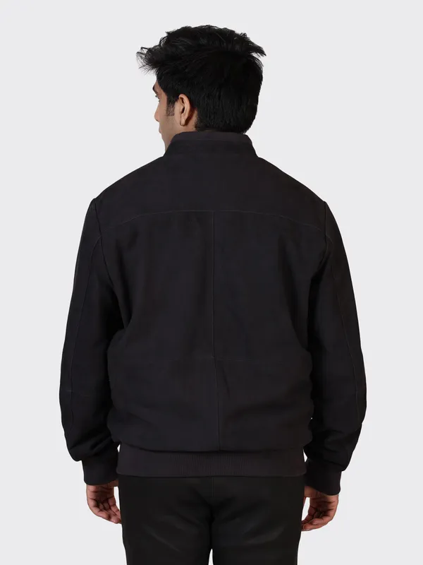 Black_Suede_Leather_Navy_College_Jacket_For_Men