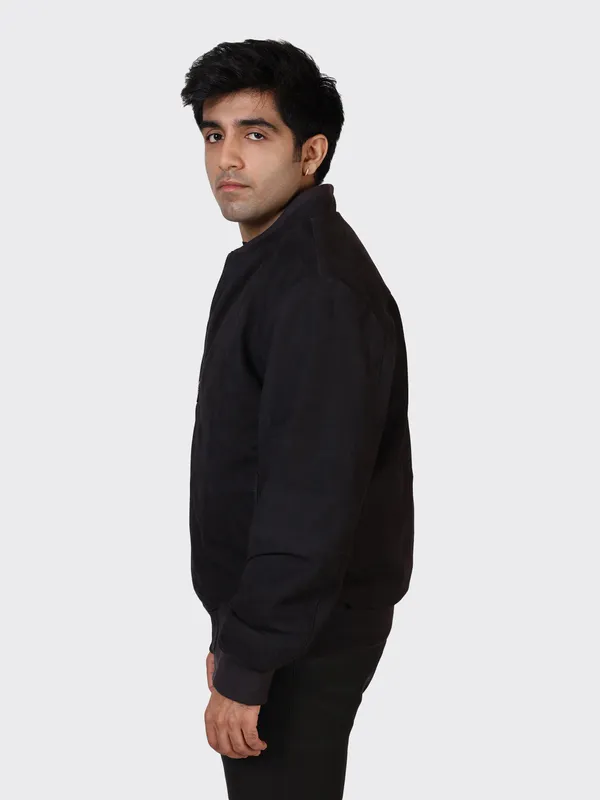 Black_Suede_Leather_Navy_College_Jacket_For_Men