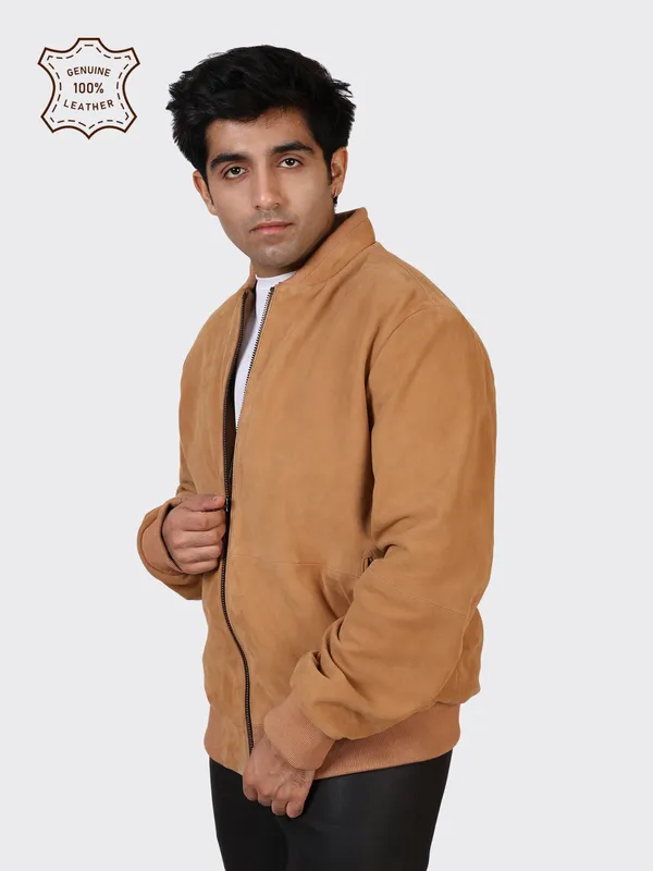 Brown_Suede_Leather_Sand_College_Jacket_For_Men