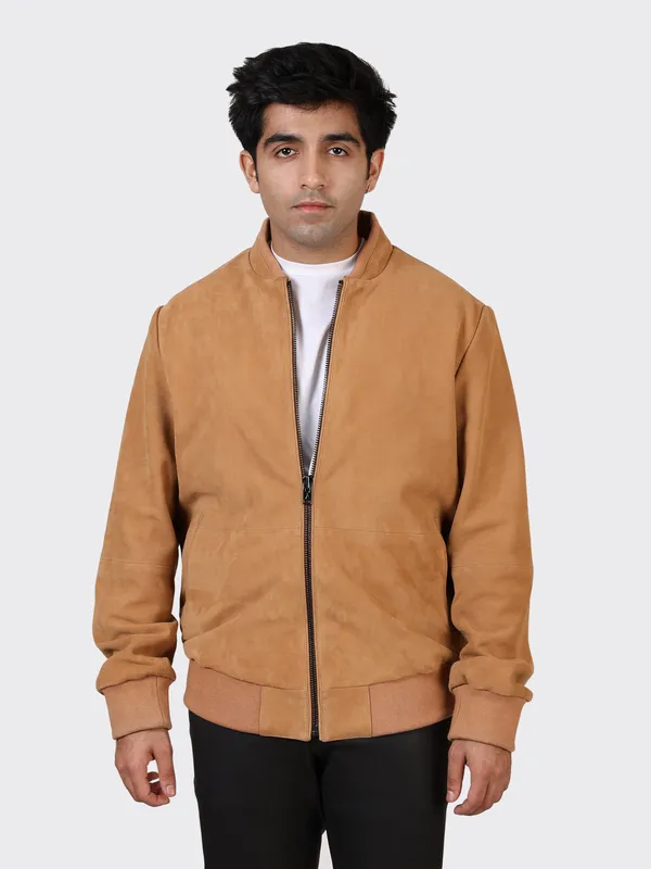 Brown_Suede_Leather_Sand_College_Jacket_For_Men