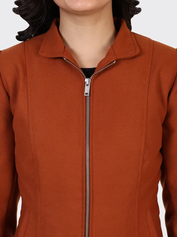 Maroon_Wool_Cognac_Woollen_Jacket_For_Women