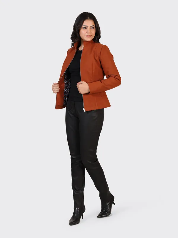 Maroon_Wool_Cognac_Woollen_Jacket_For_Women