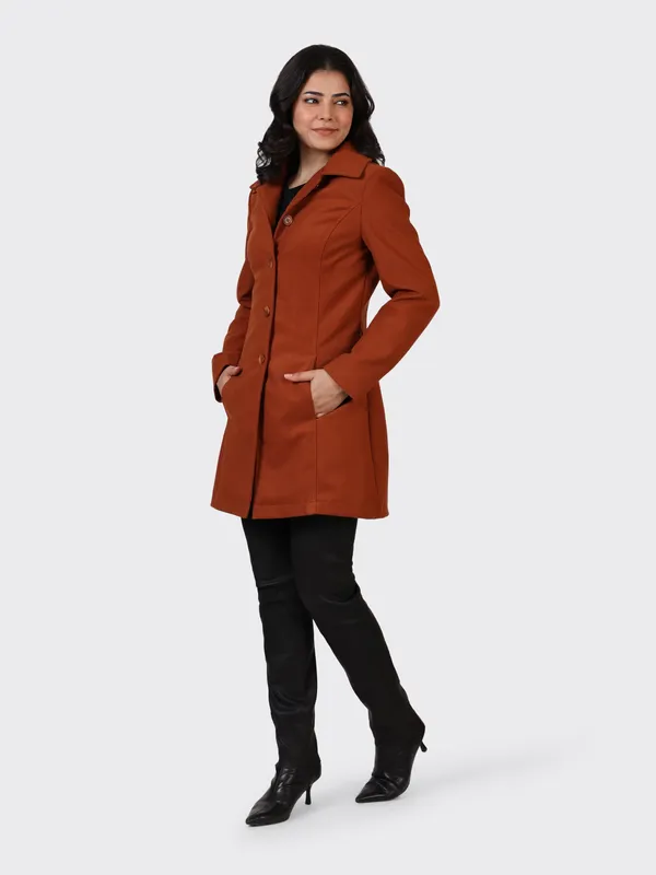 Maroon_Wool_Cognac_Woollen_Jacket_For_Women