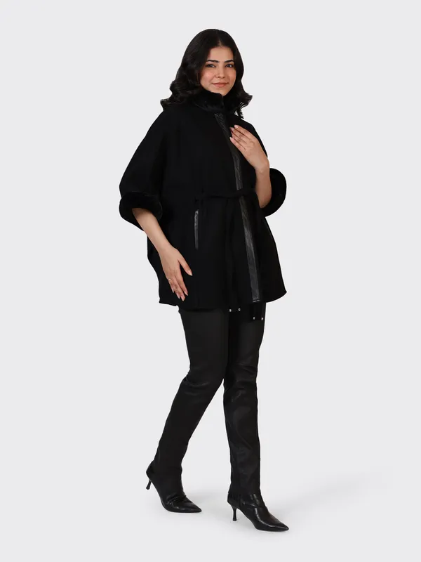 Black_Wool_Woollen_Cape_Jacket_For_Women