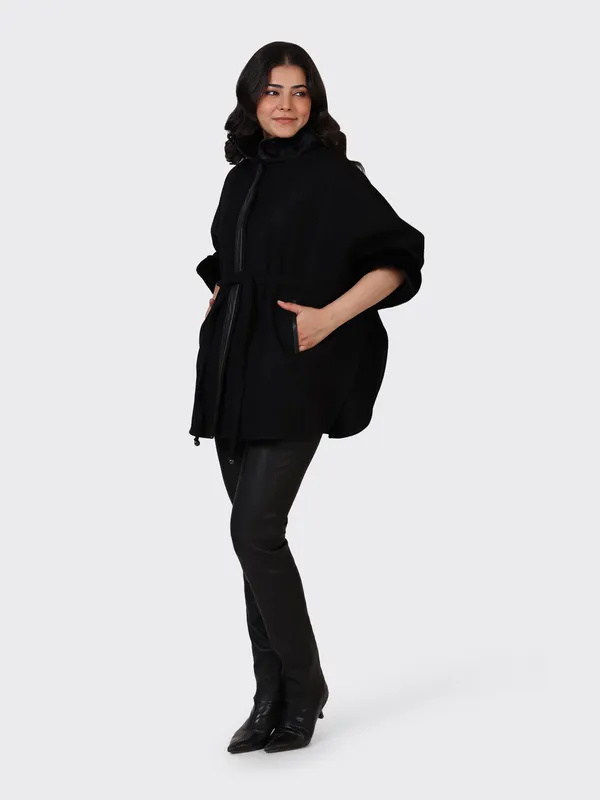 Black_Wool_Woollen_Cape_Jacket_For_Women