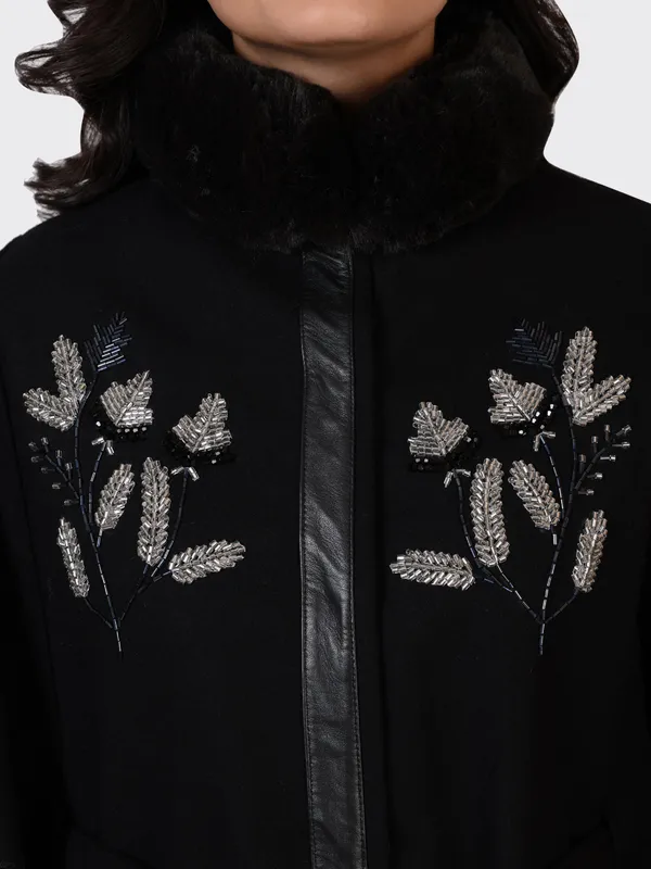 Black_Wool_Embroidered_Woollen_Cape_Jacket_For_Women