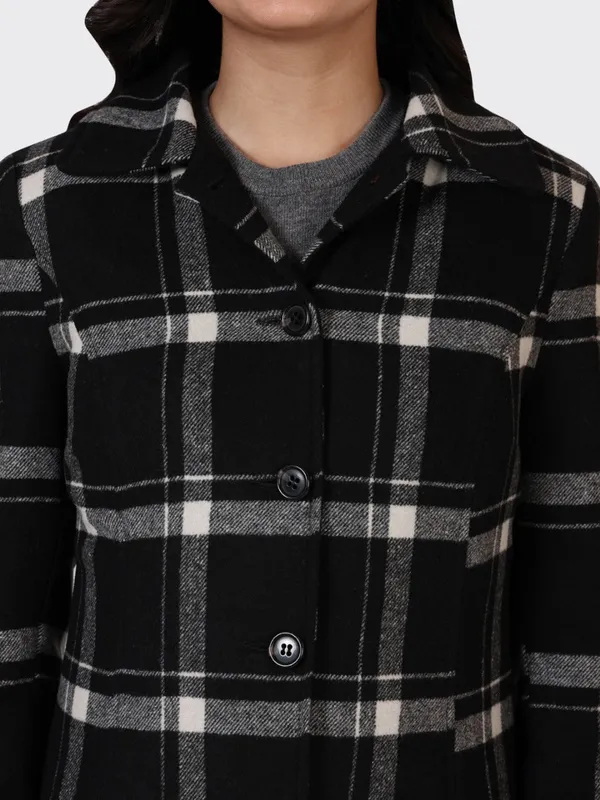 Black_Wool_Check_Woollen_Jacket_For_Women