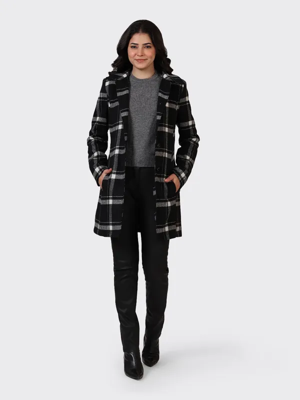 Black_Wool_Check_Woollen_Jacket_For_Women
