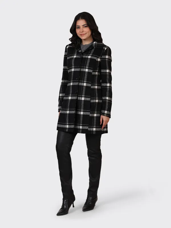 Black_Wool_Check_Woollen_Jacket_For_Women