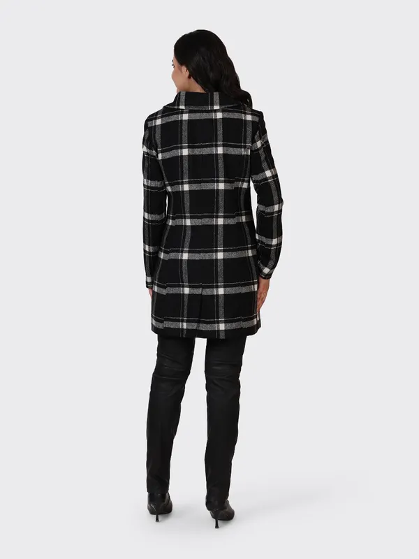 Black_Wool_Check_Woollen_Jacket_For_Women