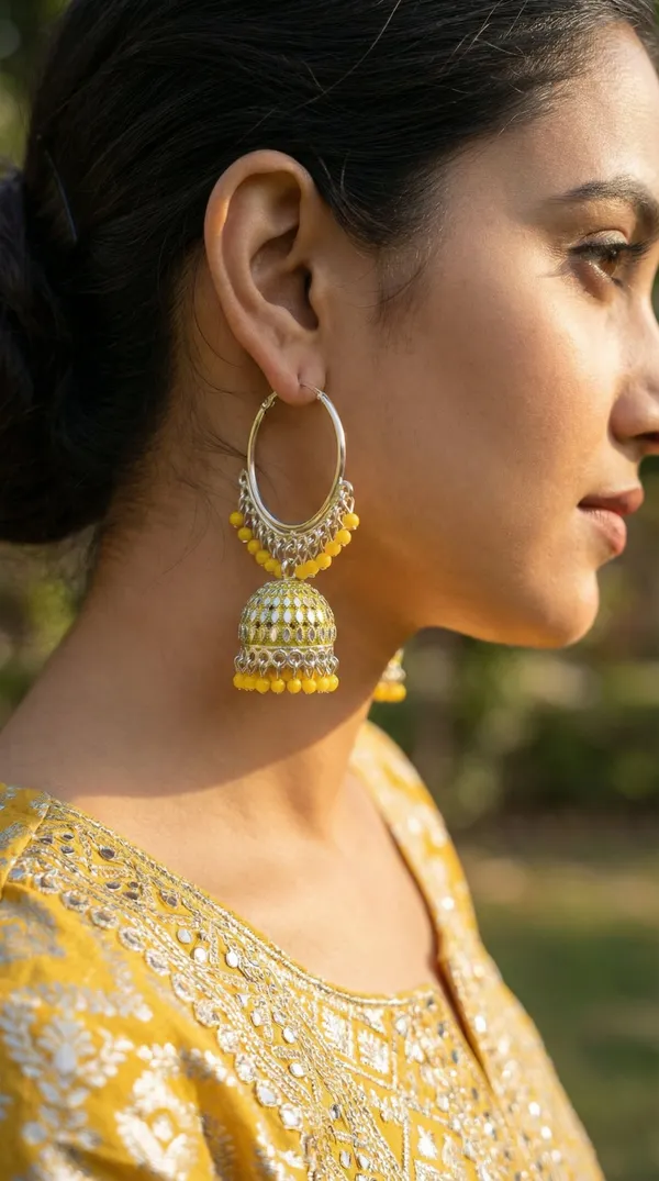 Green_Silver_Plated_Alloy_Red_Bead_Accent_Hoop_Jhumka_Earrings_For_Women