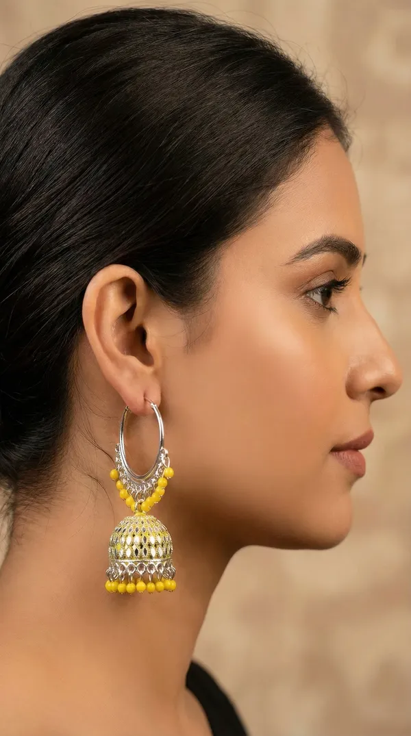 Green_Silver_Plated_Alloy_Red_Bead_Accent_Hoop_Jhumka_Earrings_For_Women