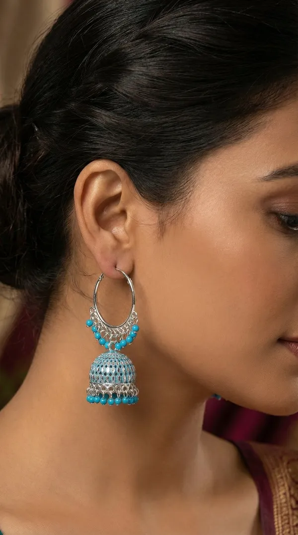 Brown_Silver_Plated_Alloy_Red_Bead_Accent_Hoop_Jhumka_Earrings_For_Women