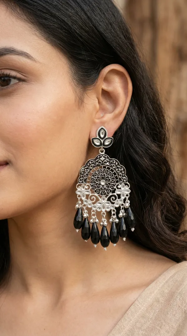 Black_Silver_Plated_Alloy_Emerald_Meenakari_Chandbali_Earrings_For_Women