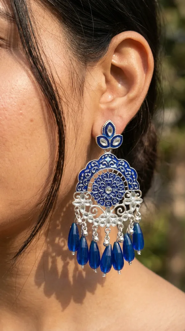 Dark_Pink_Silver_Plated_Alloy_Emerald_Meenakari_Chandbali_Earrings_For_Women