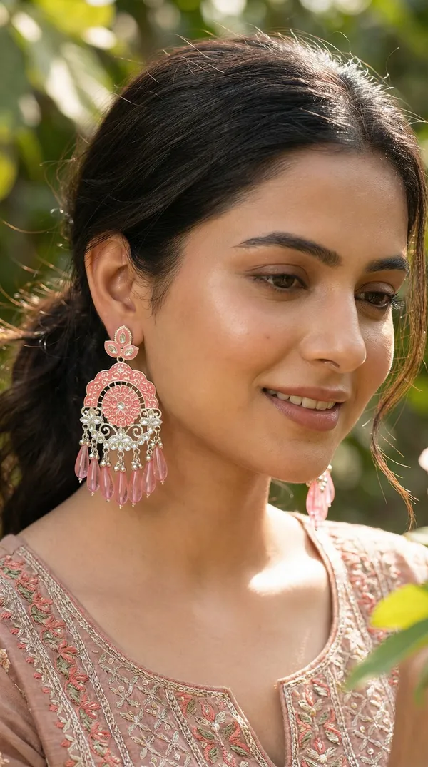 Dark_Pink_Silver_Plated_Alloy_Emerald_Meenakari_Chandbali_Earrings_For_Women