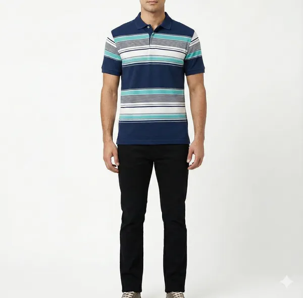 Blue_Cotton_Pique_Striped_Polo_Tshirt_For_Men
