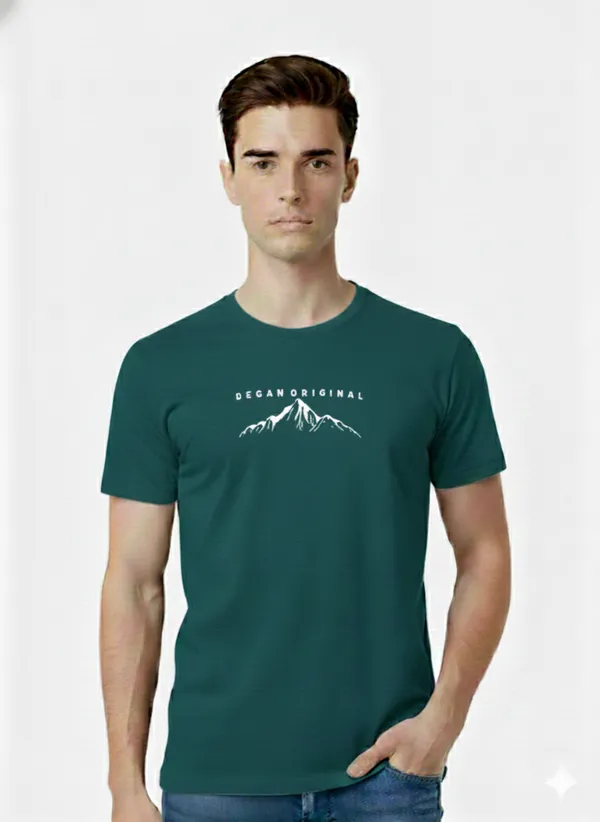 Green_Cotton_Premium_Mountain_Graphic_Tshirt_For_Men