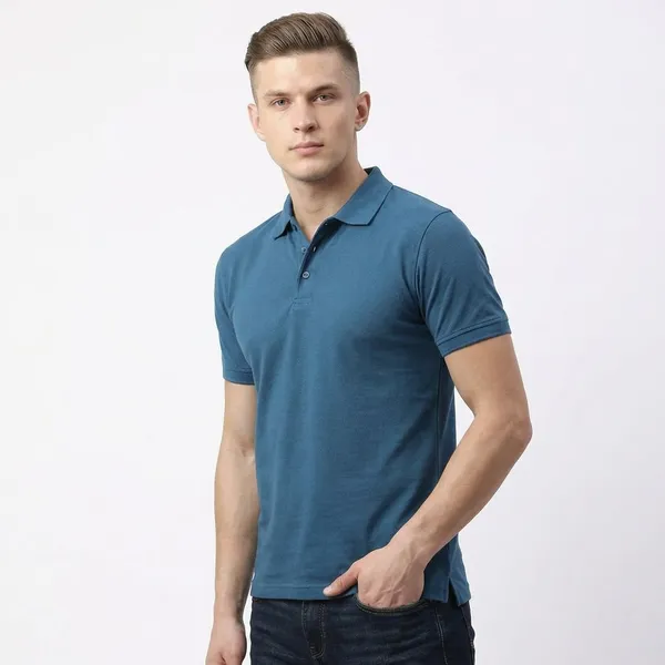 Blue_Cotton_Polo_Tshirt_For_Men