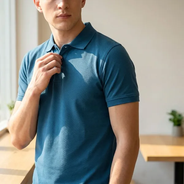 Blue_Cotton_Polo_Tshirt_For_Men