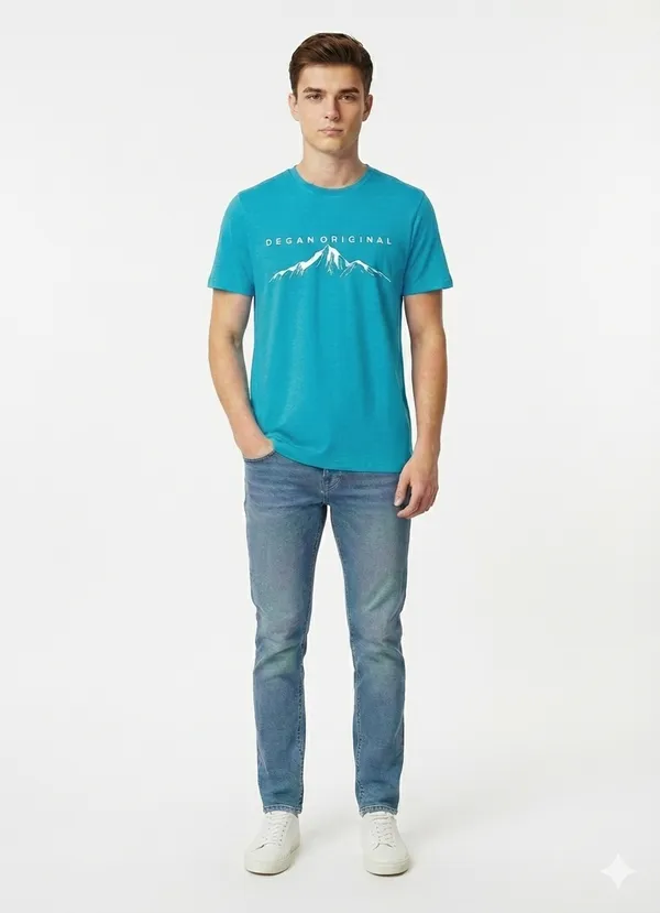 Sky_Blue_Cotton_Premium_Mountain_Graphic_Tshirt_For_Men