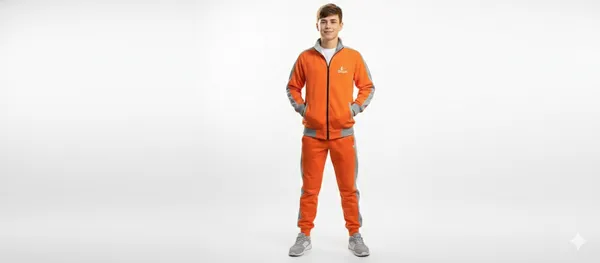 Orange_Cotton_Kids_Winter_Track_Suit_With_Grey_Strip