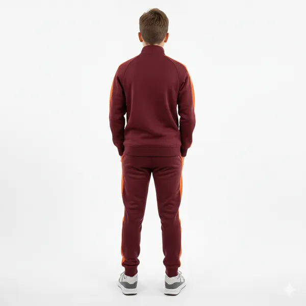 Maroon_Cotton_Kids_Winter_Track_Suit_With_Orange_Strip