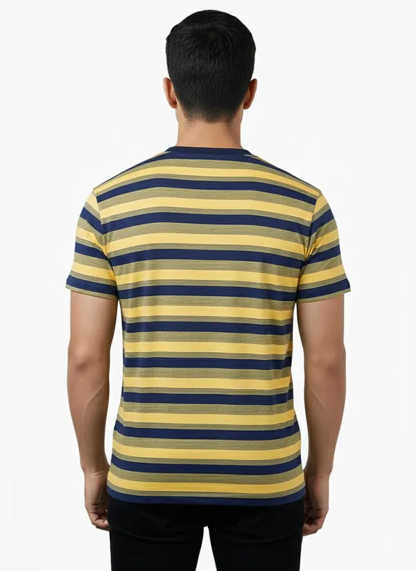 Yellow_Cotton_Striped_Tshirt_For_Men