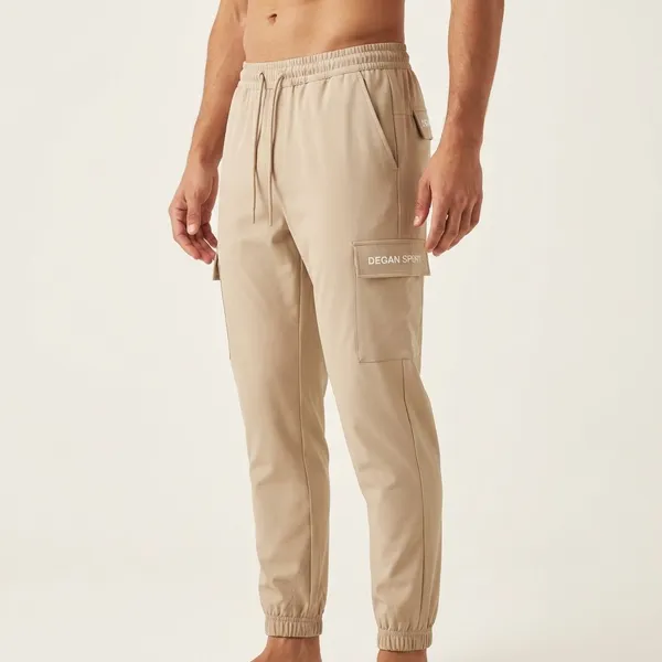 Dark_Cream_Cotton_Twill_Cargo_Trouser_For_Men