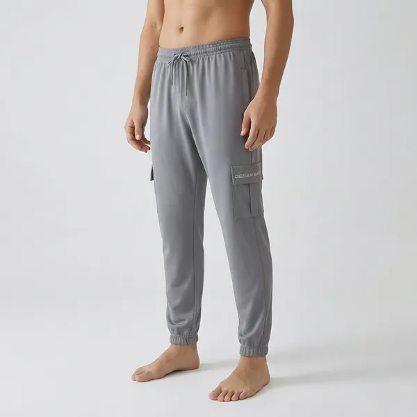 Grey_Cotton_Twill_Cargo_Trouser_For_Men