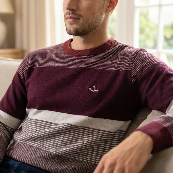 Maroon_Cotton_Striped_Sweatshirt_For_Men