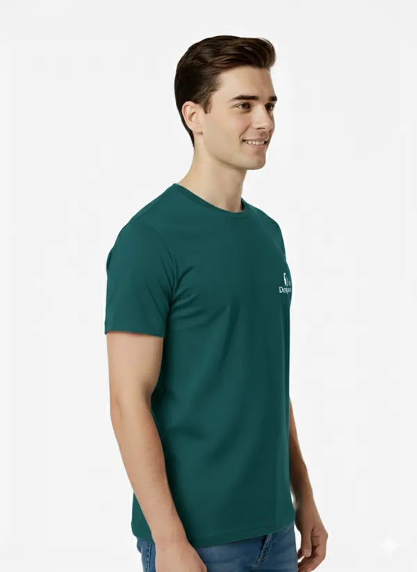 Green_Cotton_Printed_Tshirt_For_Men