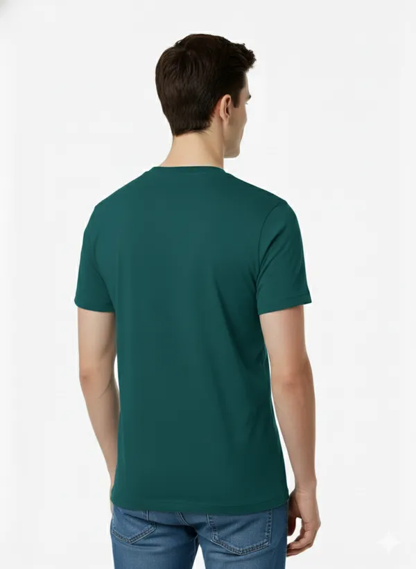 Green_Cotton_Printed_Tshirt_For_Men