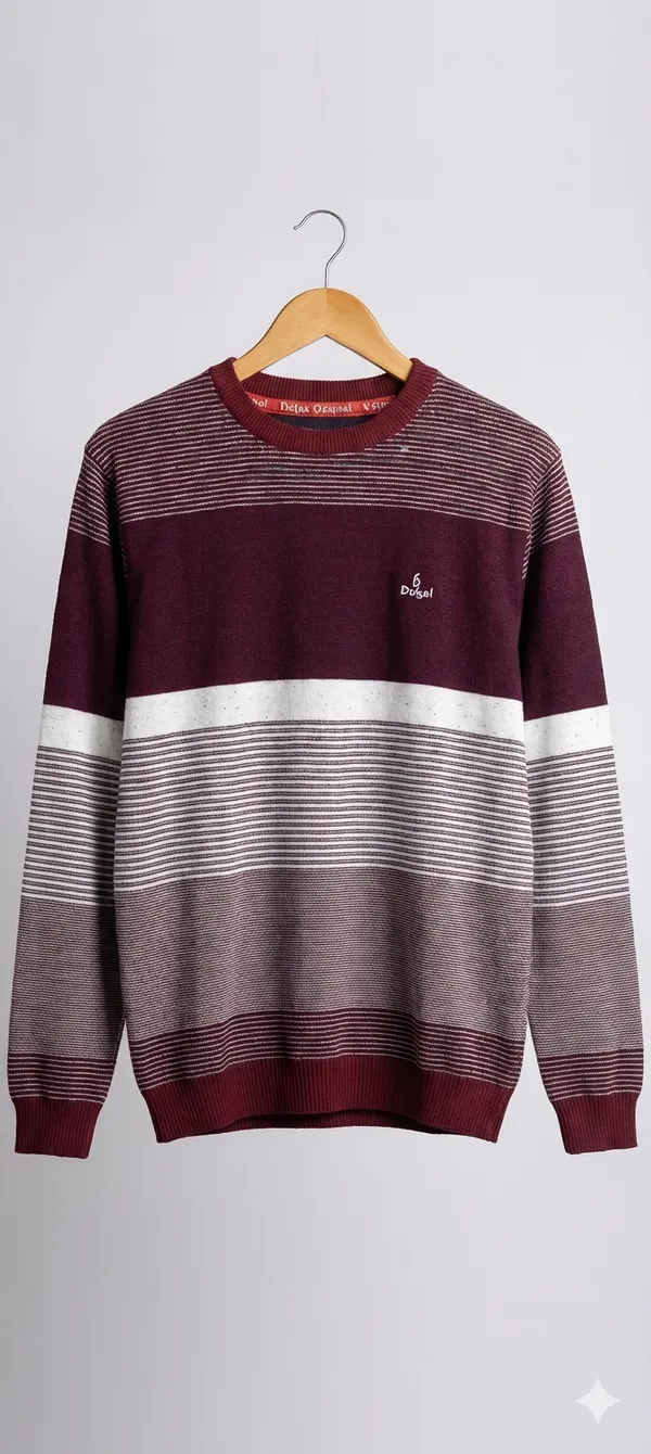 Maroon_Cotton_Striped_Sweatshirt_For_Men