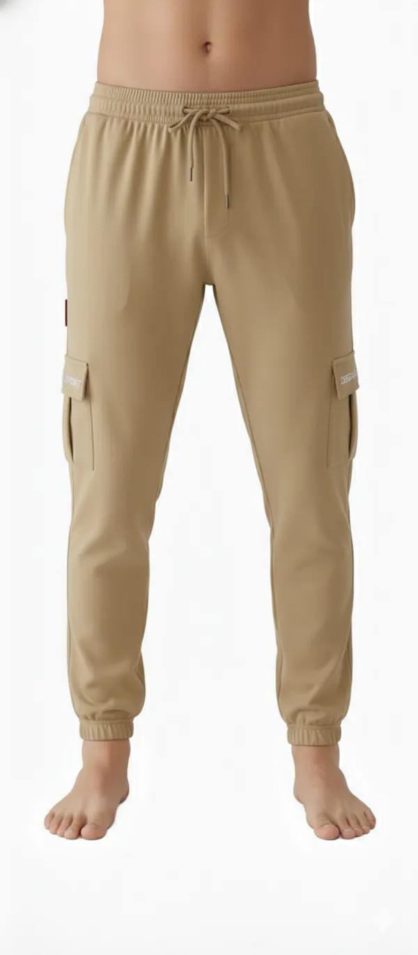 Dark_Cream_Cotton_Twill_Cargo_Trouser_For_Men