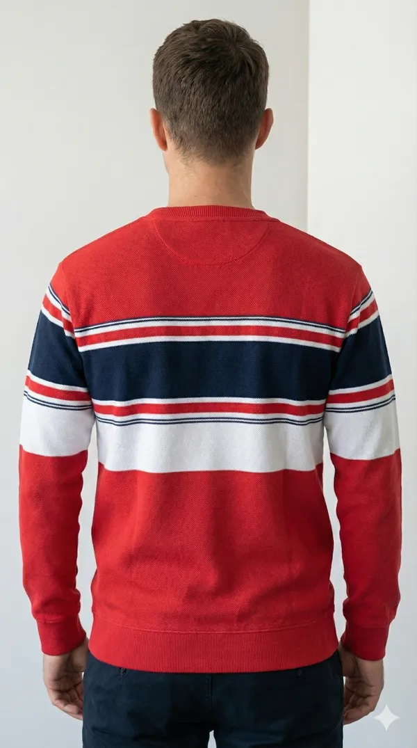 Red_Cotton_Striped_Sweatshirt_For_Men
