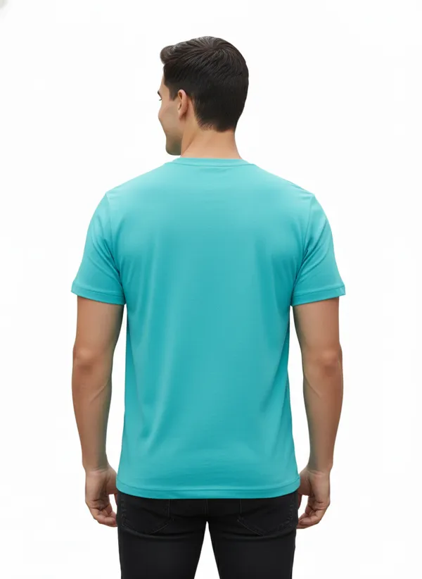 Sky_Blue_Cotton_Printed_Tshirt_For_Men